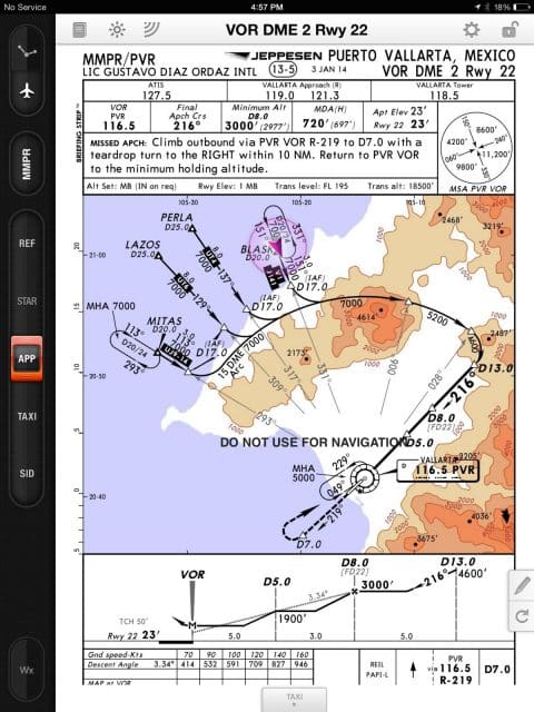 Puerto Vallarta VOR DME Approach