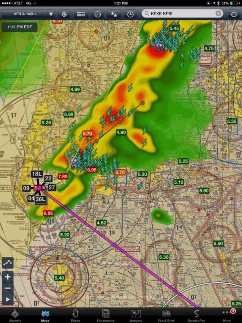 Foreflight weather KFXE to KPIE