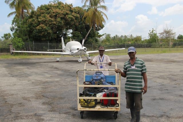 Unloading DJ again - this time at Les Cayes